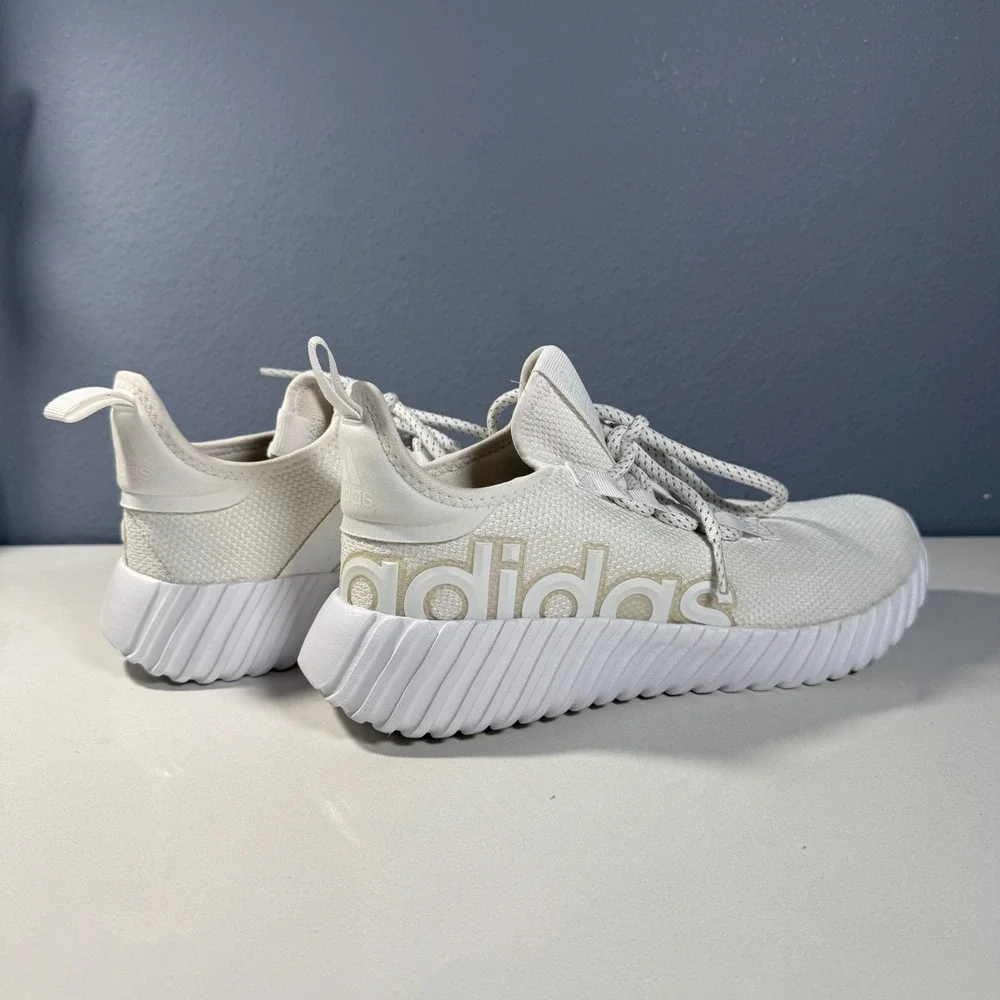Adidas Kaptir 2.0 Mens Running Shoes White Knit Sneakers‎ IF7317 Size 10